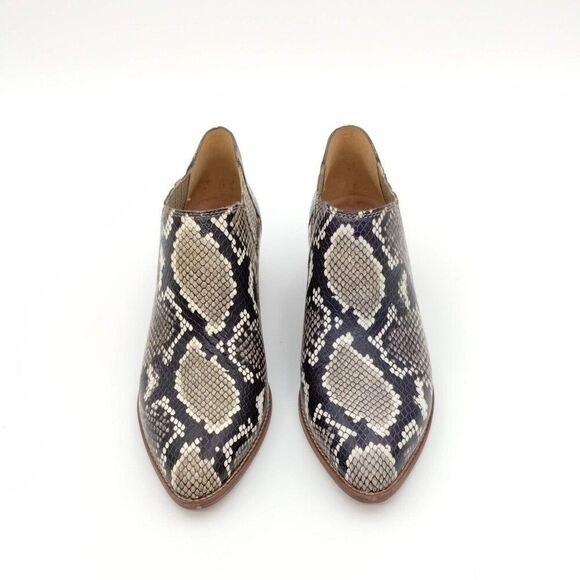 Madewell Sonia Booties Faux Snake Embossed Low Chelsea Leather Boots Size 7.5 - Picture 7 of 12
